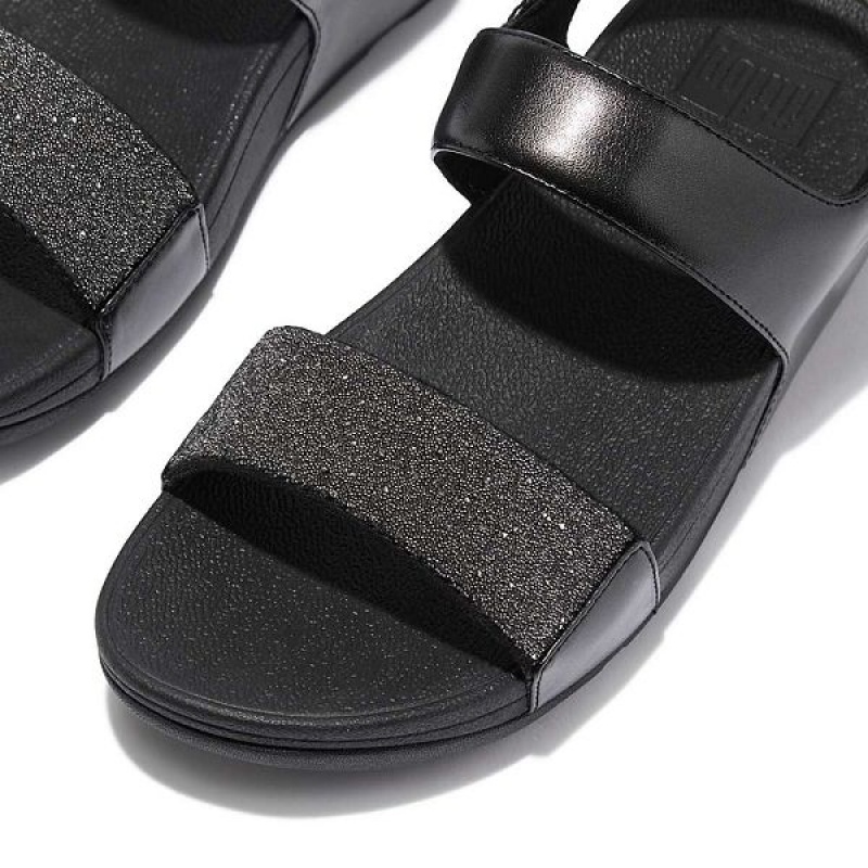 Women's FitFlop Lulu Opul Back-Strap Sandals Black | 958PQROSK