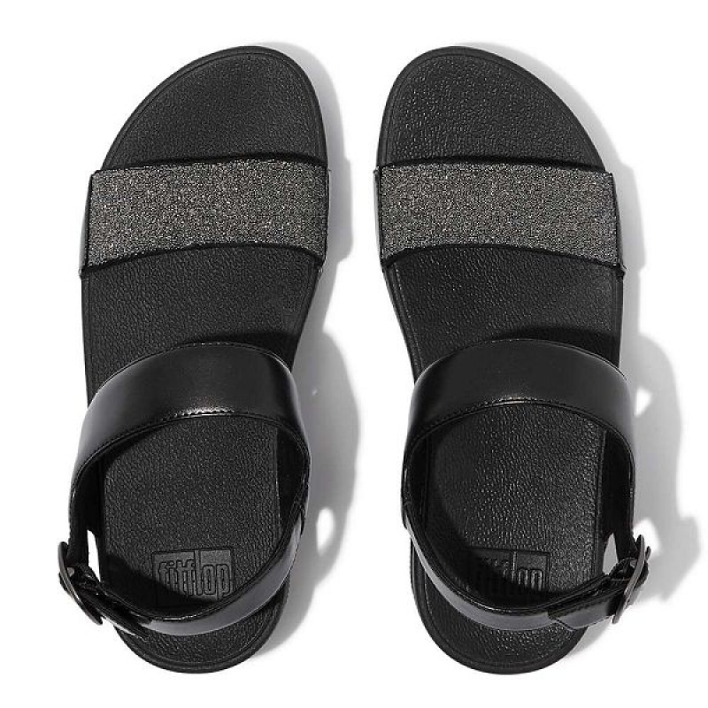 Women's FitFlop Lulu Opul Back-Strap Sandals Black | 958PQROSK