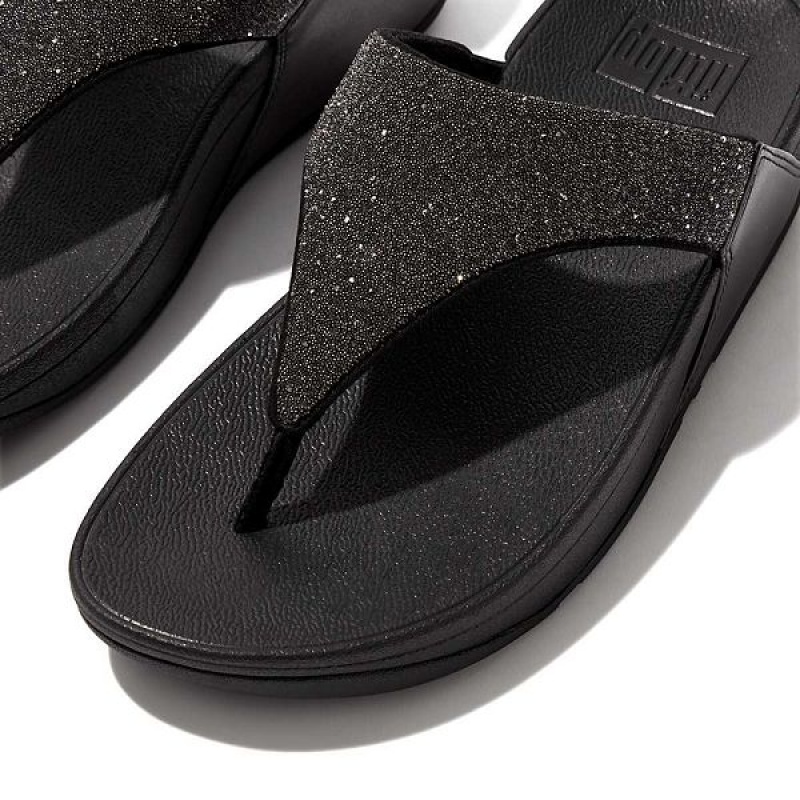 Women's FitFlop Lulu Opul Toe-Post Sandals Black | 978UEVHYB