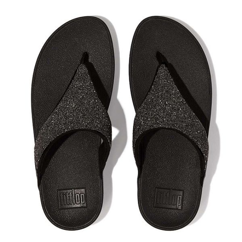 Women's FitFlop Lulu Opul Toe-Post Sandals Black | 978UEVHYB