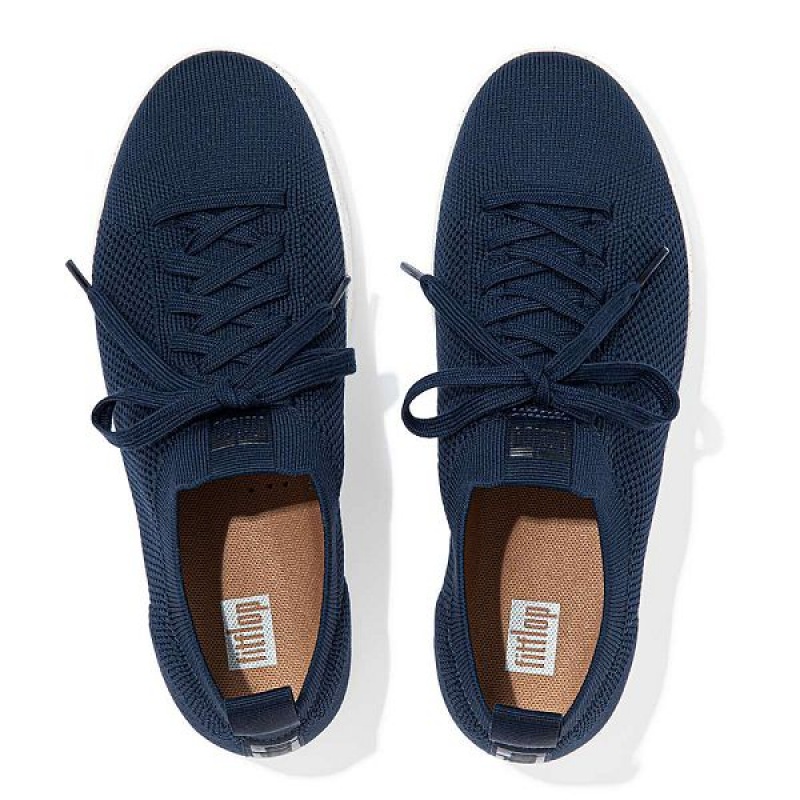 Women's FitFlop Rally E01 Multi Knit Sneakers Navy | 301DTNEXV