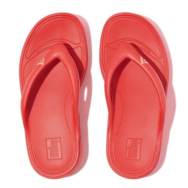 Women's FitFlop Relieff Recovery Toe-Post Sandals Red / Coral | 618YPAELD