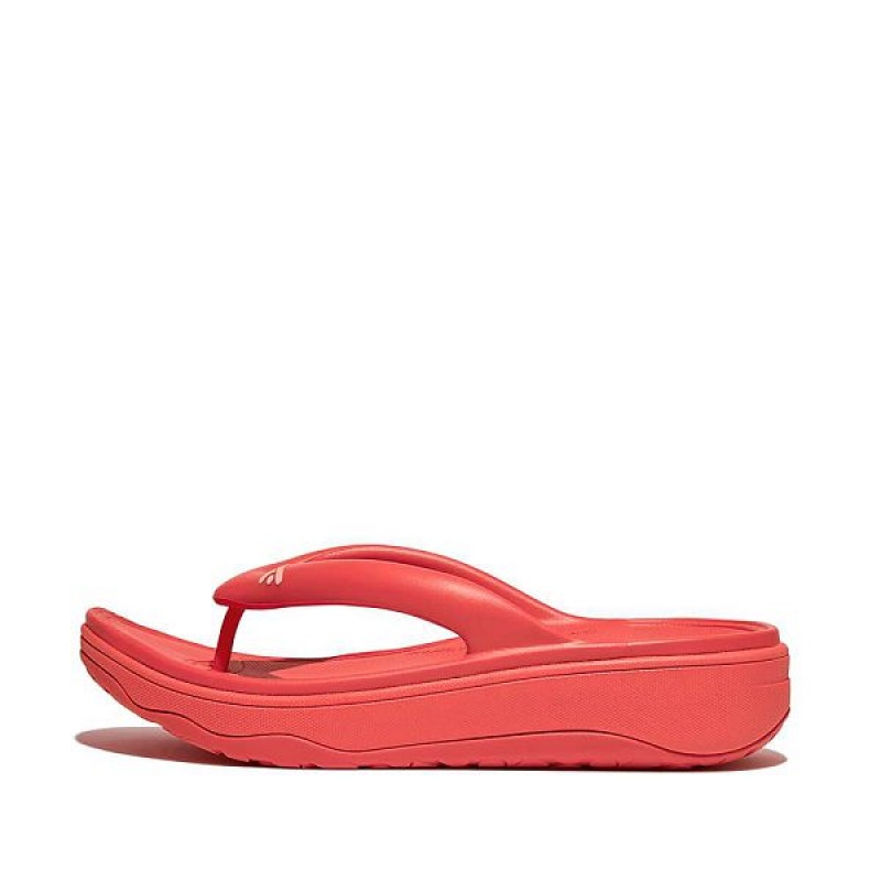 Women\'s FitFlop Relieff Recovery Toe-Post Sandals Red / Coral | 618YPAELD