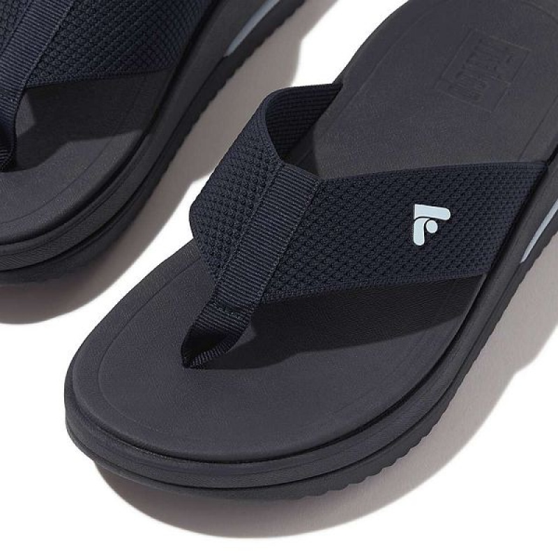 Women's FitFlop Surff Sports Webbing Toe-Post Sandals Navy | 475JIAEBS