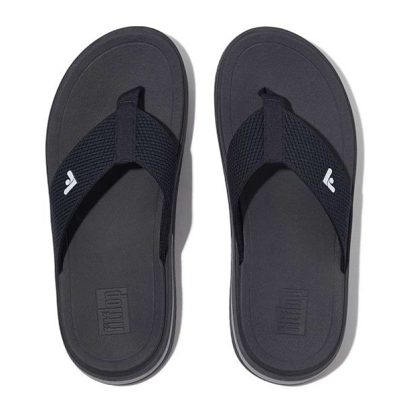 Women's FitFlop Surff Sports Webbing Toe-Post Sandals Navy | 475JIAEBS