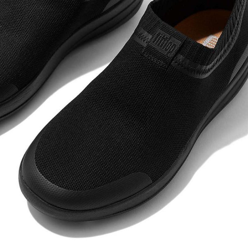 Women's FitFlop Uberknit Slip On Sneakers Black | 418NTPIAC