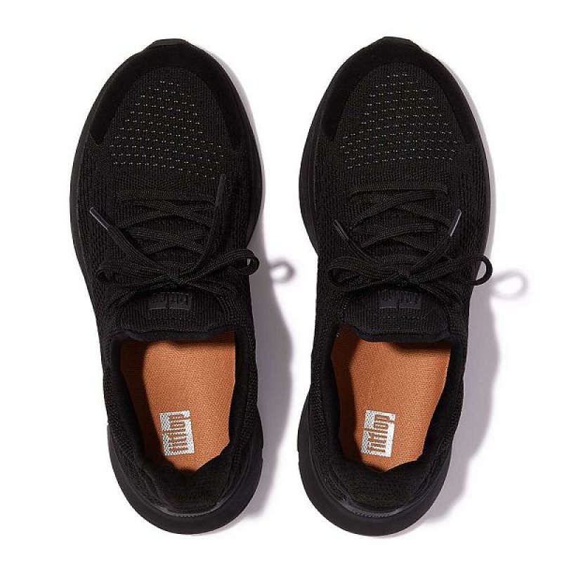 Women's FitFlop Vitamin Ffx Knit Sports Sneakers Black | 761XRVKBC