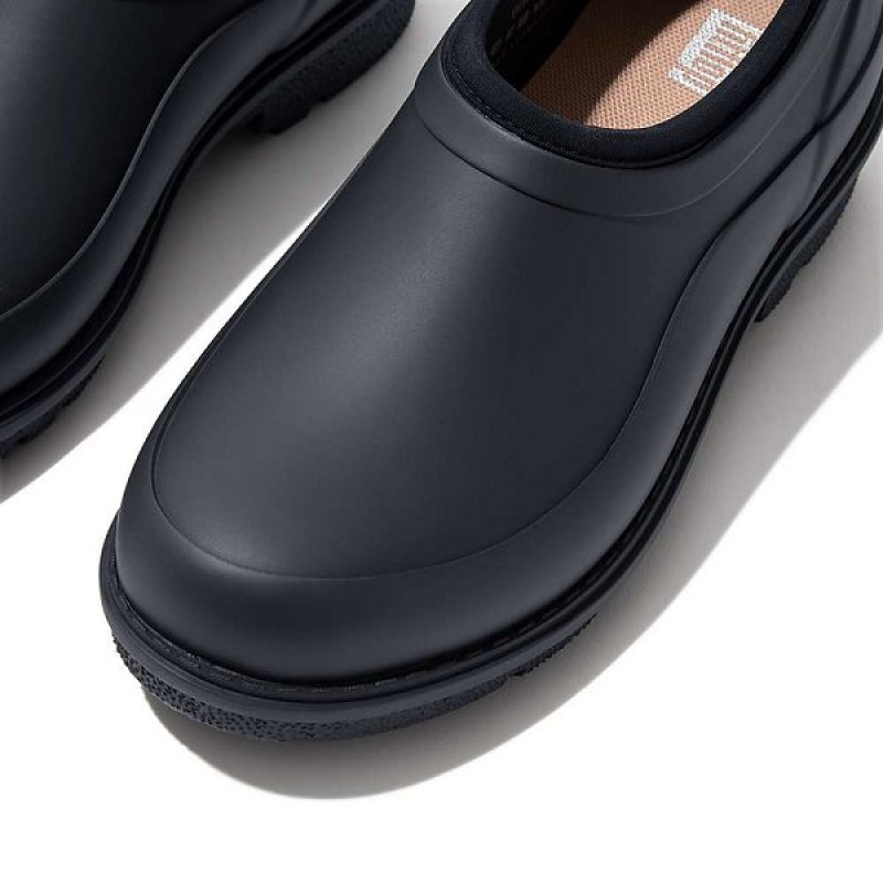 Women's FitFlop Wonderclog Waterproof Rubber Clogs Navy | 734ZPKFEX