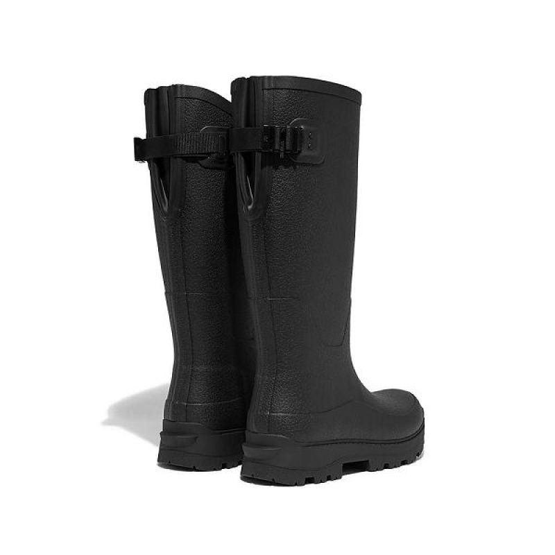 Women's FitFlop Wonderwelly Atb High Performance Tall Wellington Rain Boots Black | 068HNKMVX