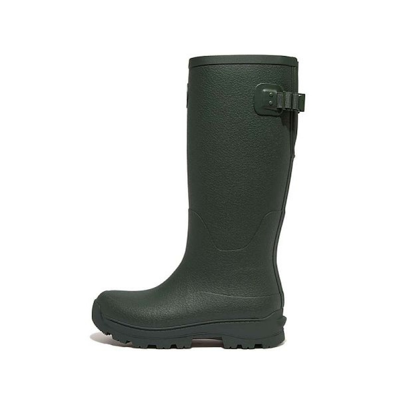 Women\'s FitFlop Wonderwelly Atb High Performance Tall Wellington Rain Boots Deep Green | 813AKDHWB