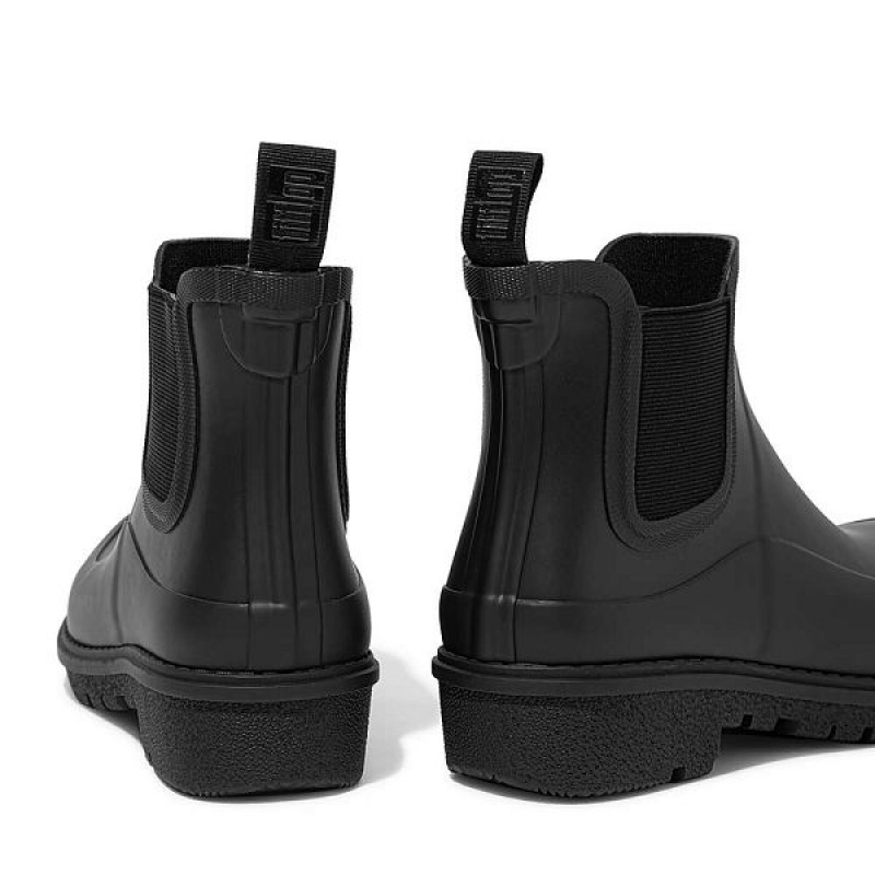 Women's FitFlop Wonderwelly Chelsea Rain Boots Black | 935PFNJZX