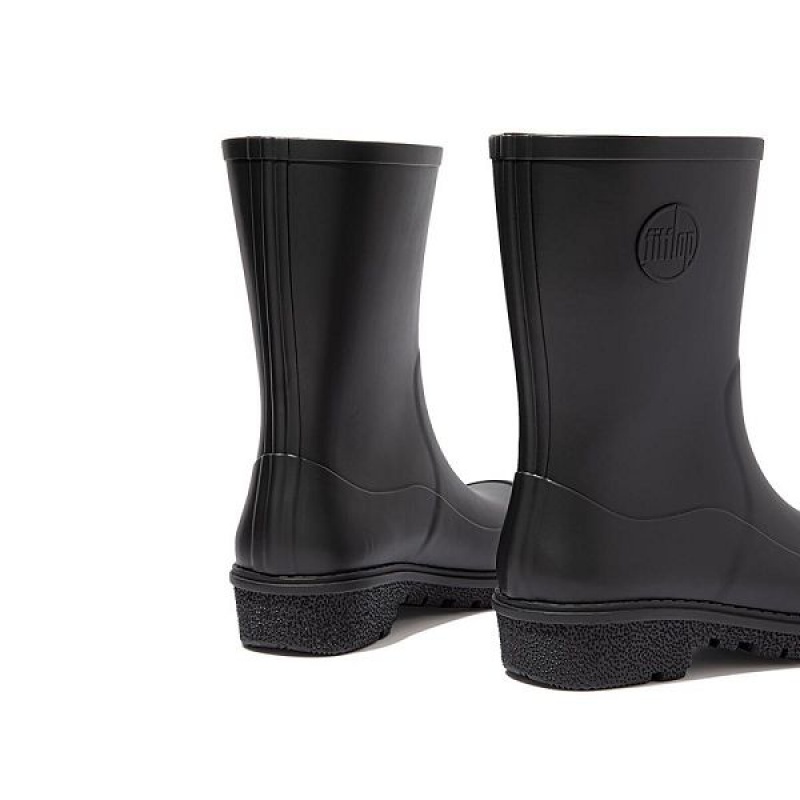 Women's FitFlop Wonderwelly Short Rain Boots Black | 408IRUZTY