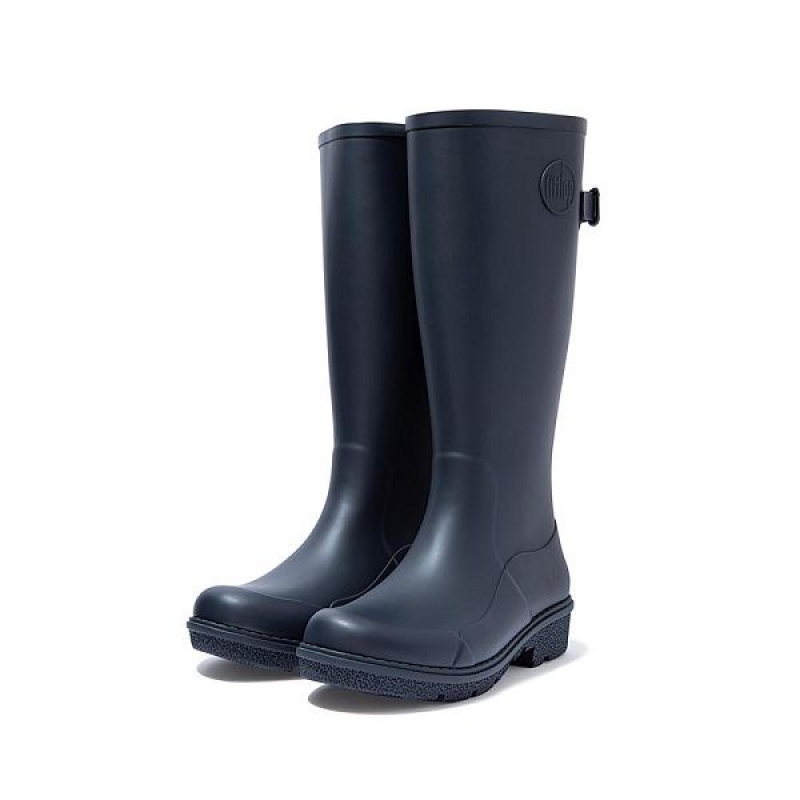 Women's FitFlop Wonderwelly Tall Rain Boots Navy | 689IZOLXU